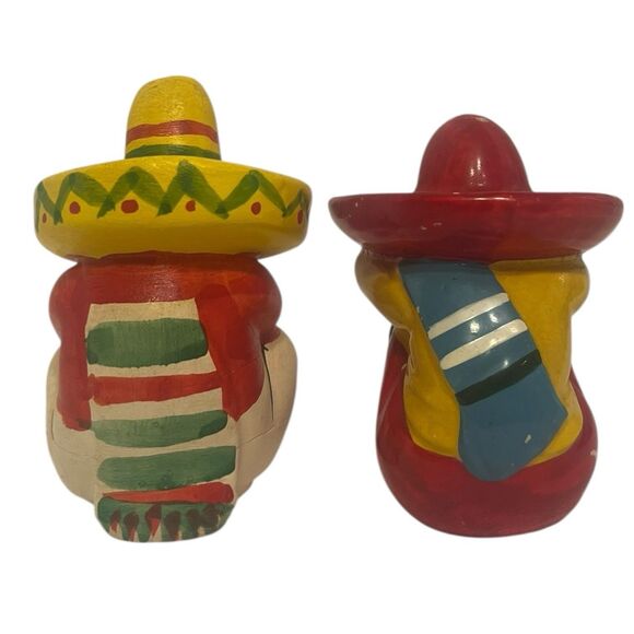 1970s Sombrero Salt & Pepper Shakers | Victoria Japan + Texas Made Set - Picture 3 of 12